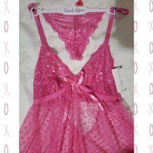 Lingerie Pink Hearts Babydoll